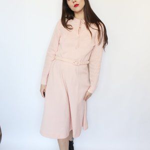 Vintage 1970s Pastel Pink James Kenrob Dress